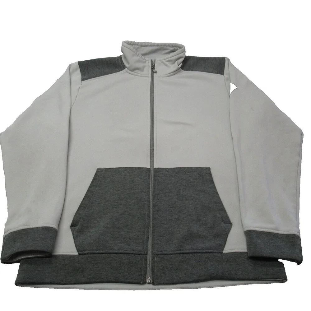 The North Face Jacket Men Large Brown Wool Shoulder Pockets Full Zip Outdoor *